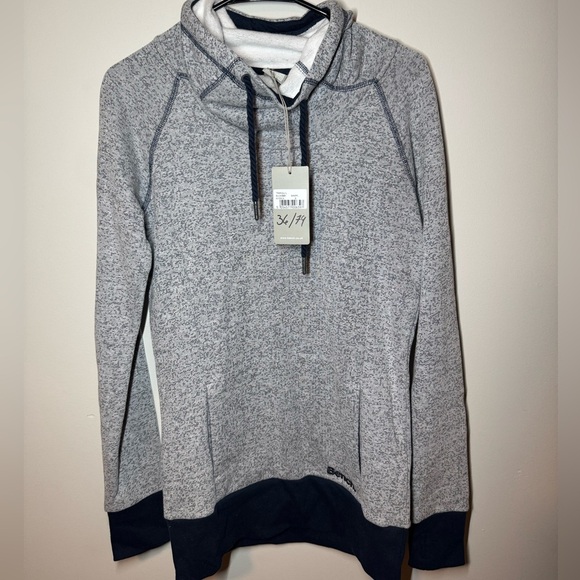 Bench Sweaters - Bench Tranquil Funnel Neck Hoodie Pullover Gray Heather Size Small (36/74) NWT